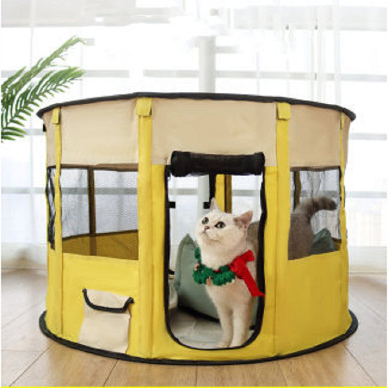 Portable Pet House – Oxford Cloth Crate for Play, Rest, and Comfort