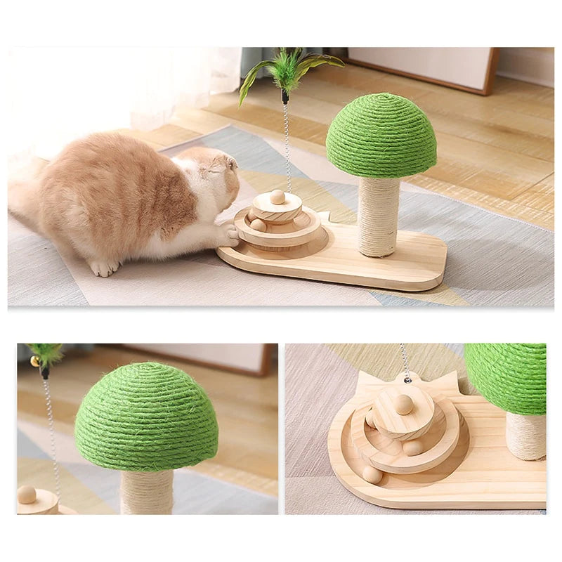 Pet Tree Scratching Post with Toy – Fun, Interactive, and Durable for Cats