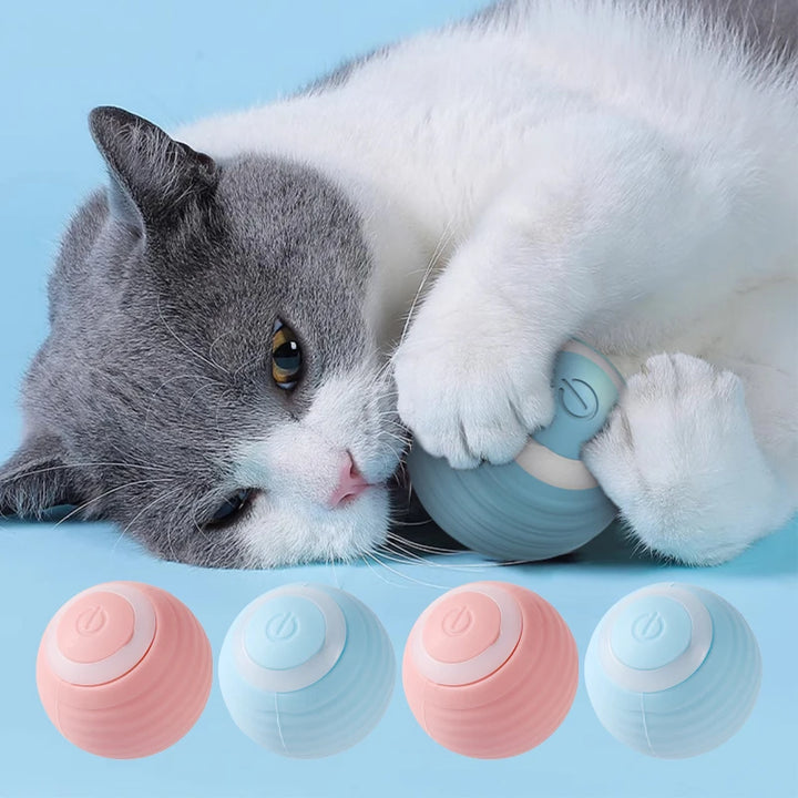 Automatic Moving Interactive Cat Toy – Rechargeable Rolling Electric Ball