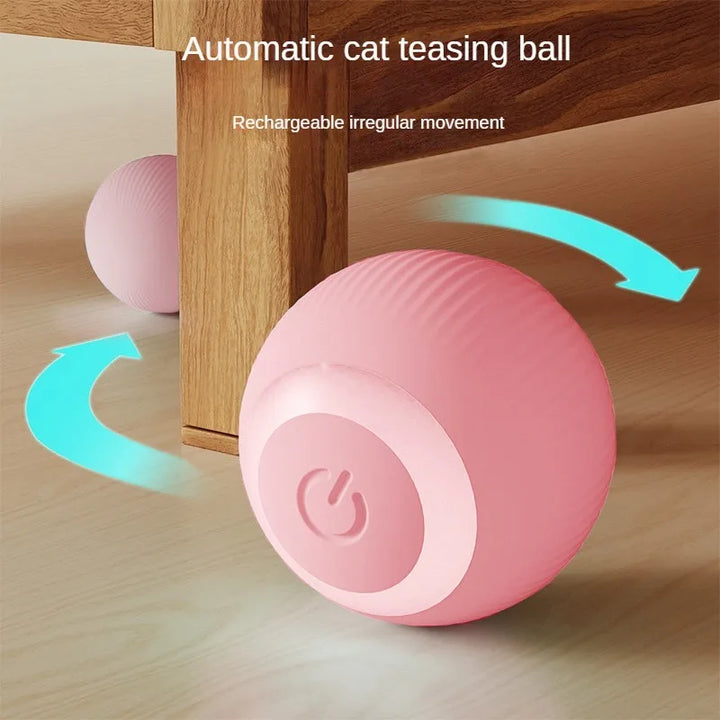 Automatic Moving Interactive Cat Toy – Rechargeable Rolling Electric Ball