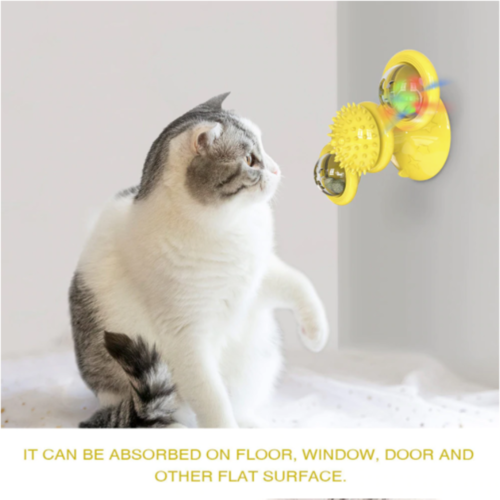 Cats Whirling LED Balls – Interactive Suction Cup Toy for Cats