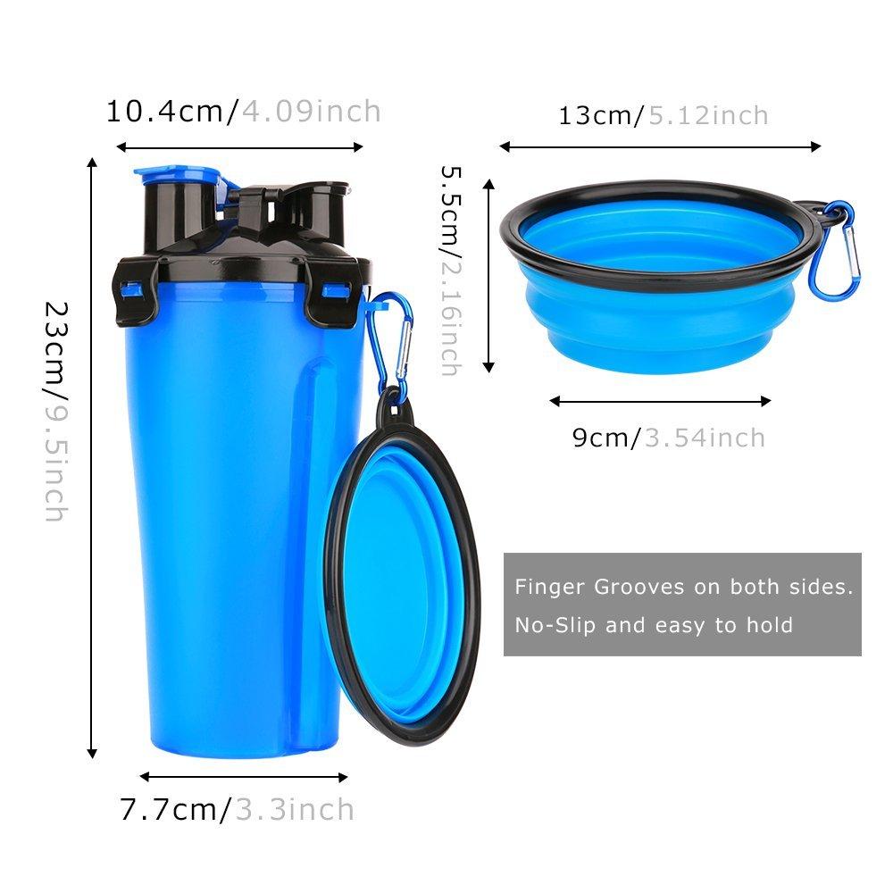 Dimensions 2 in 1 dog drinking bottle