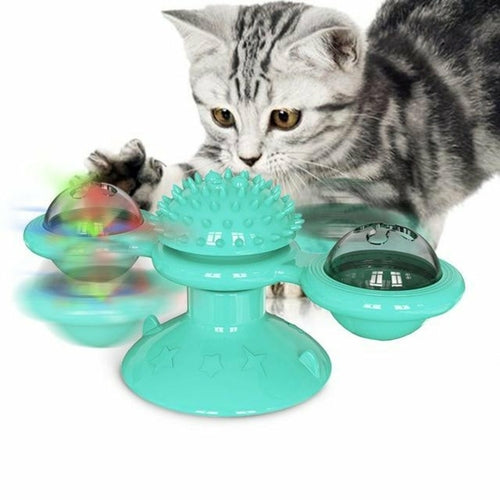 Cats Whirling LED Balls – Interactive Suction Cup Toy for Cats